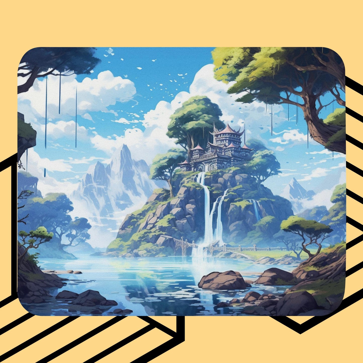 New Worlds await - Lake temple mouse pad