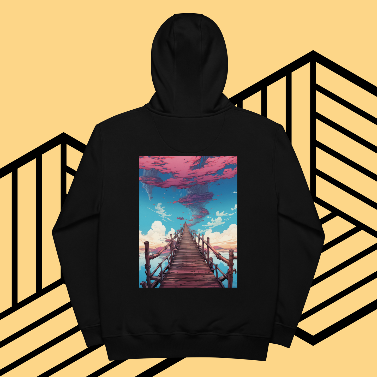 New Worlds await Hoodie - Sky bridge