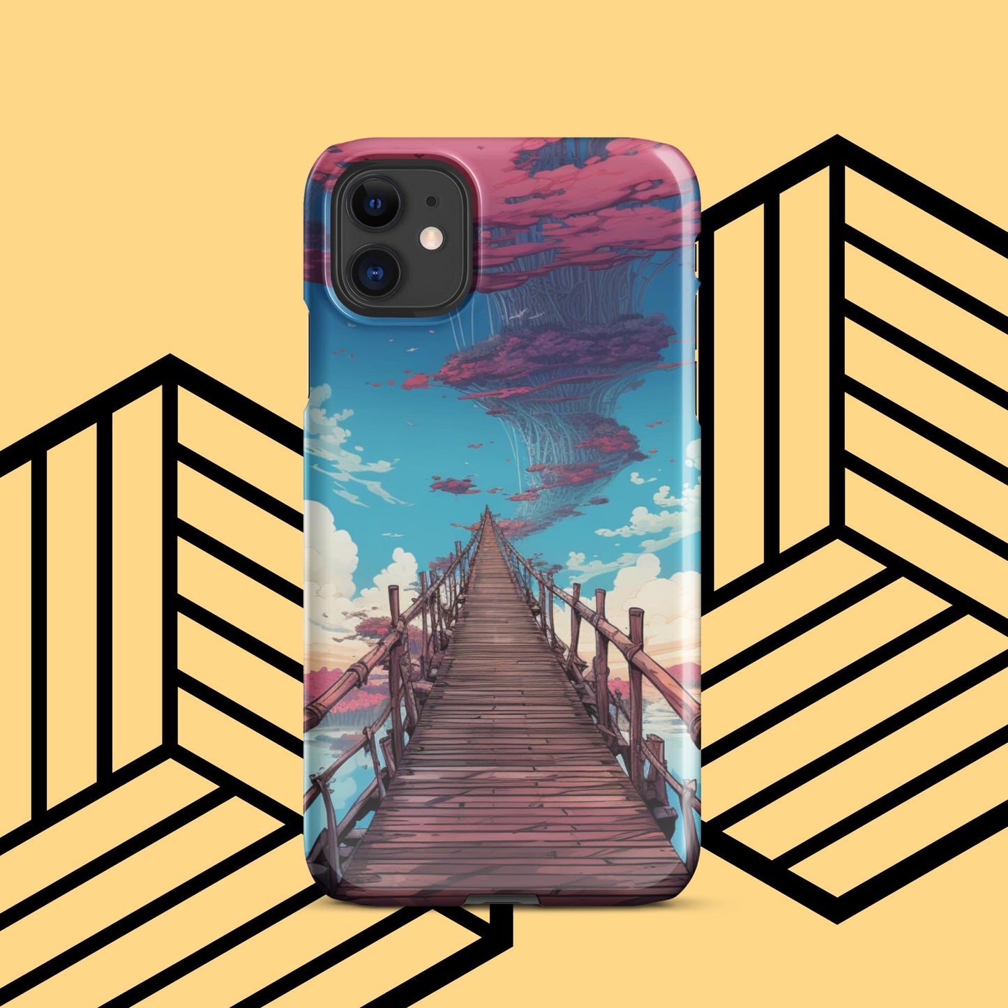 New Worlds await - Sky Bridge iPhone phone case