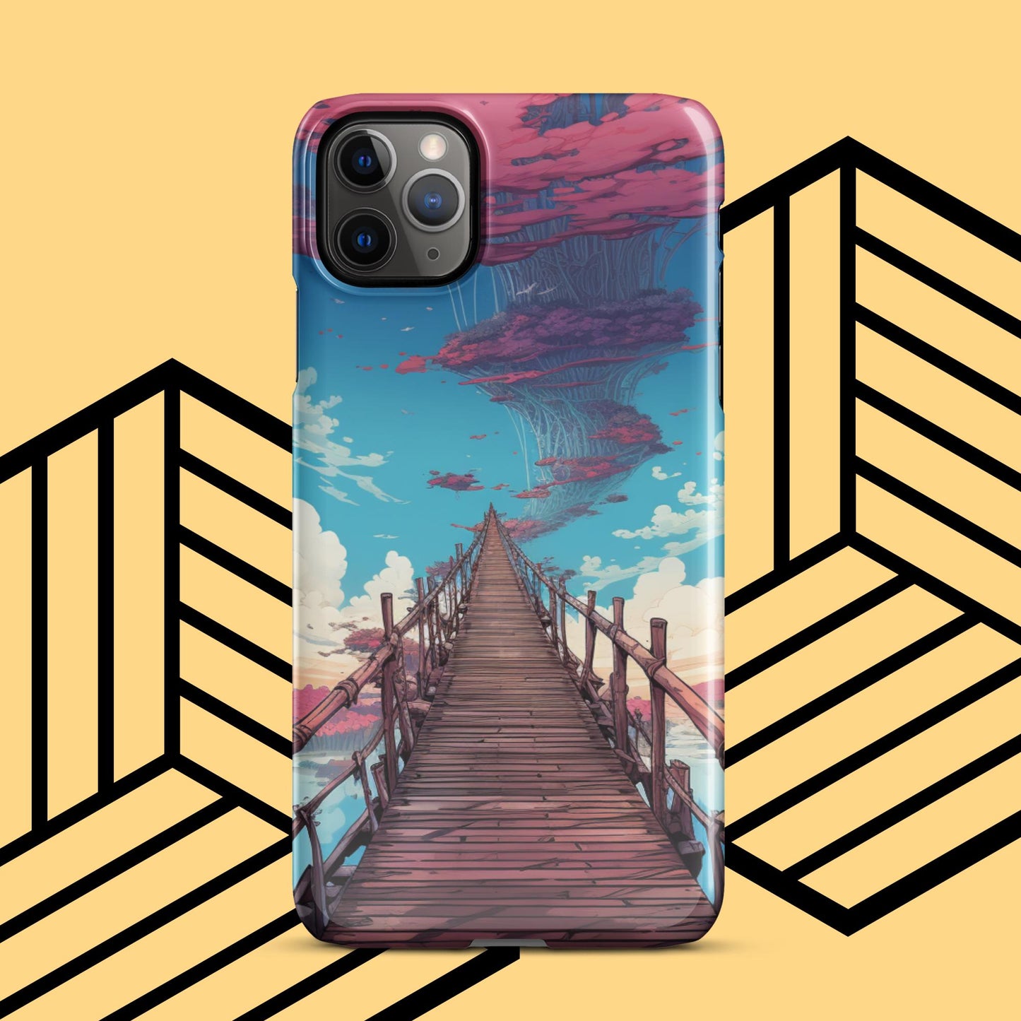 New Worlds await - Sky Bridge iPhone phone case