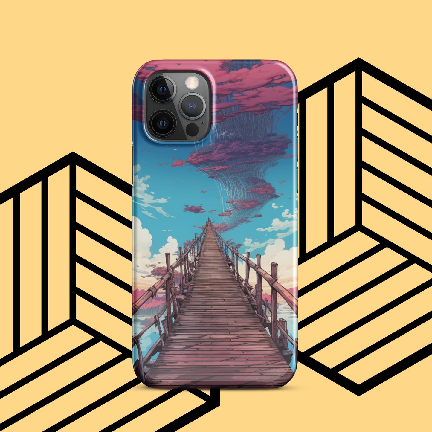 New Worlds await - Sky Bridge iPhone phone case