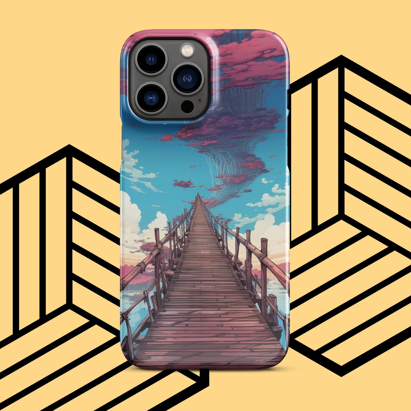 New Worlds await - Sky Bridge iPhone phone case