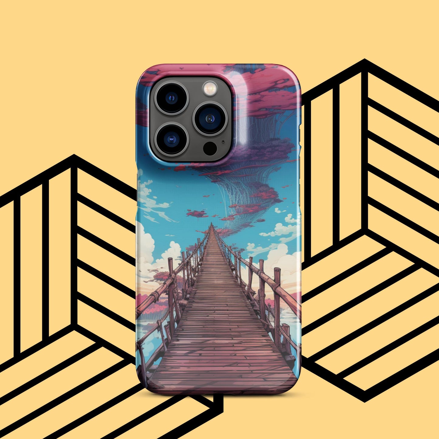 New Worlds await - Sky Bridge iPhone phone case