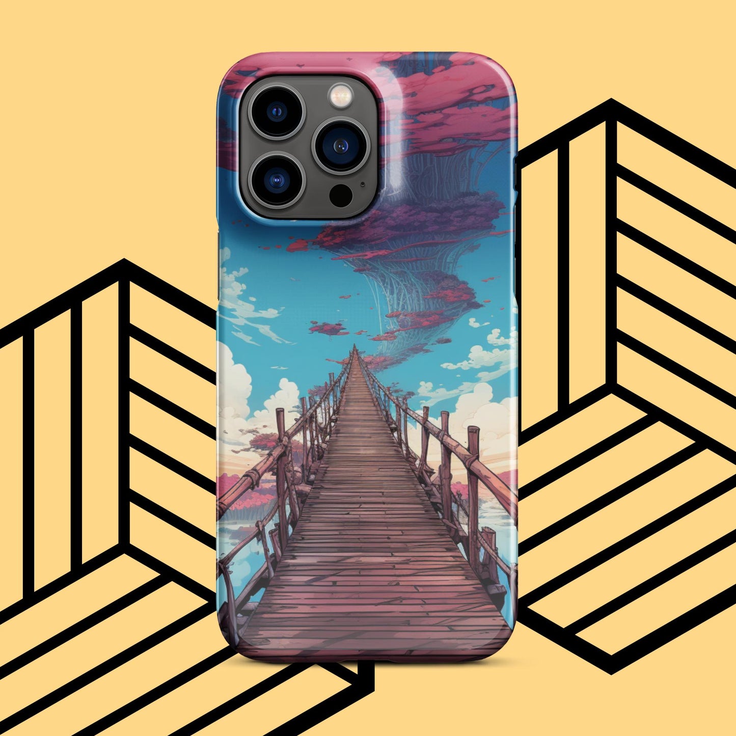 New Worlds await - Sky Bridge iPhone phone case